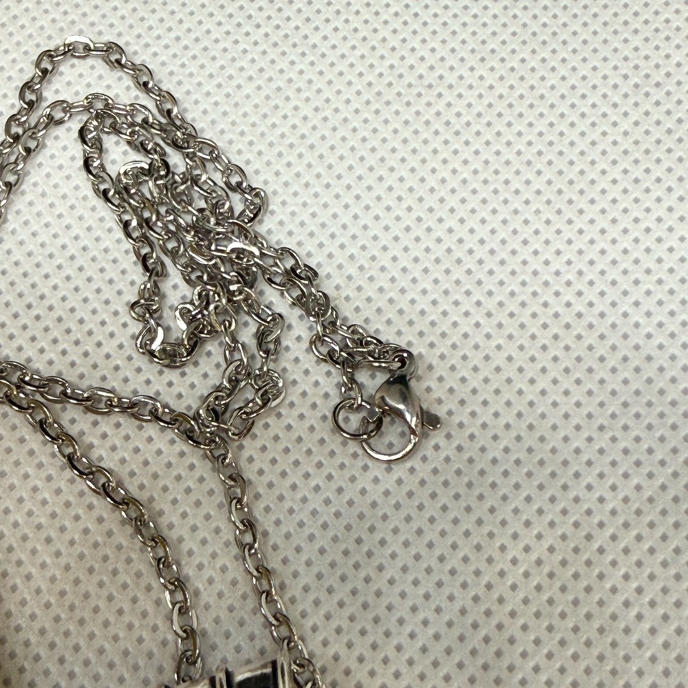 Large Sterling Silver Oval Statement Pendant Neck… - image 5